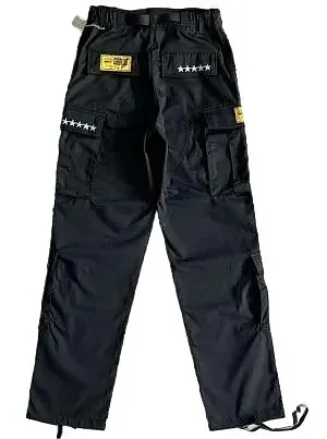 Corteiz Classic Cargo 5 Stars Black White Logo Pants — Joyagoo Spreadsheet photo