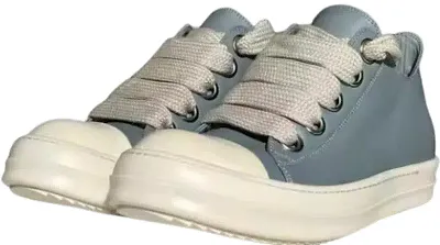 Rick Owens Low Blue Jumbo Lace Shoes — Joyagoo Spreadsheet photo