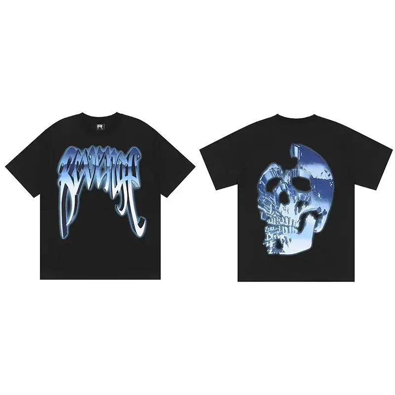 Revenge T-Shirts — Blue， black， and blue metal skull colorway — Joyagoo Spreadsheet photo