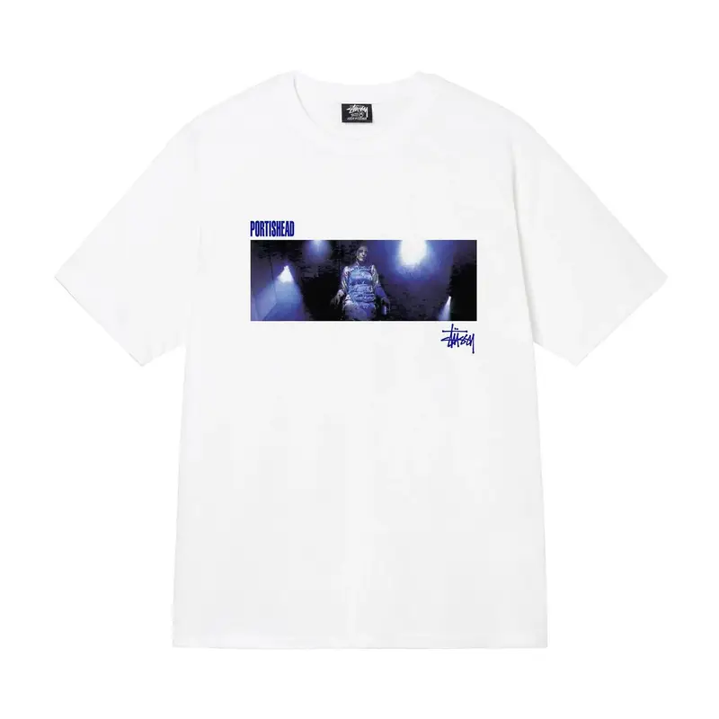 Stussy t-shirt — white [electric sound]] colorway — Joyagoo Spreadsheet photo