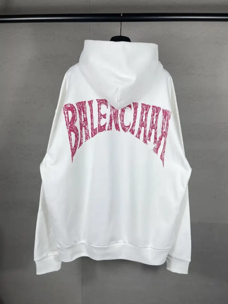 Balenciaga Glittered Logo Hoodie — white colorway — Joyagoo Spreadsheet photo
