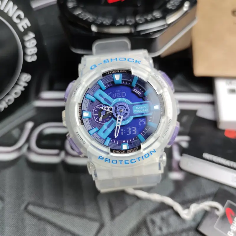 G-SHOCK Casio GA-110GW-7AER Watch — Transparent purple colorway — Joyagoo Spreadsheet photo