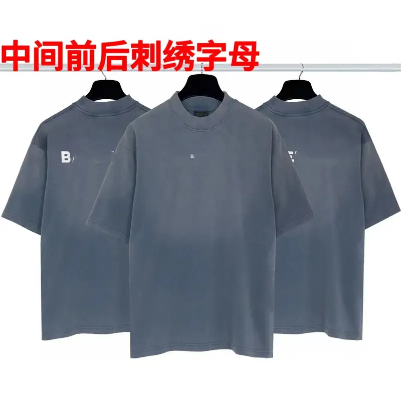 Balenciaga Tees — Middle Front and Back Embroidered Letters colorway — Joyagoo Spreadsheet photo