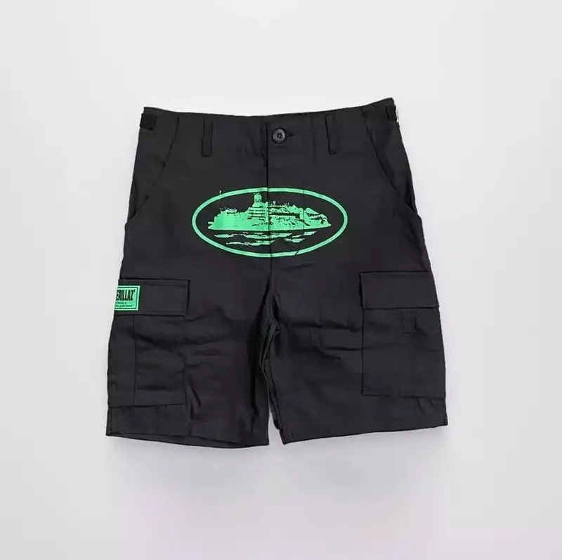 Corteiz Classic Cargo Triple Black Logo Shorts — Guerrilla Black colorway — Joyagoo Spreadsheet photo