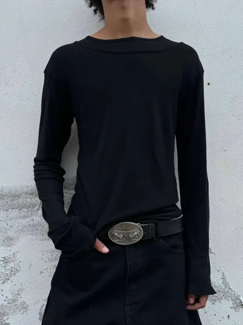 No Faith Studios 24SS Longsleeve — black round neck colorway — Joyagoo Spreadsheet photo