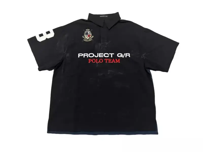 GRAILZ polo — Black and blue stitching [short sleeve v colorway — Joyagoo Spreadsheet photo