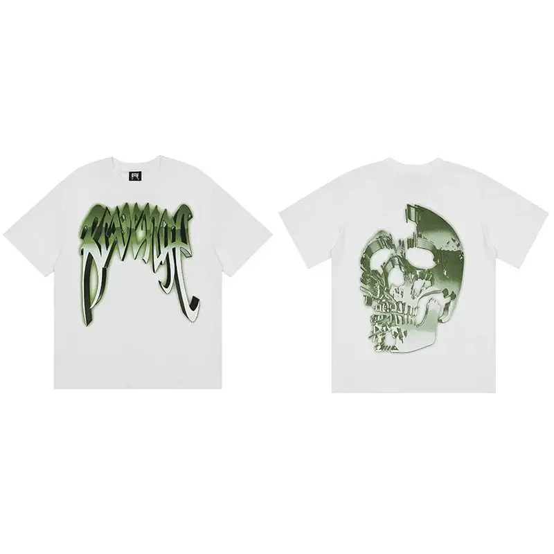 Revenge T-Shirts — Light green white green metal skull colorway — Joyagoo Spreadsheet photo