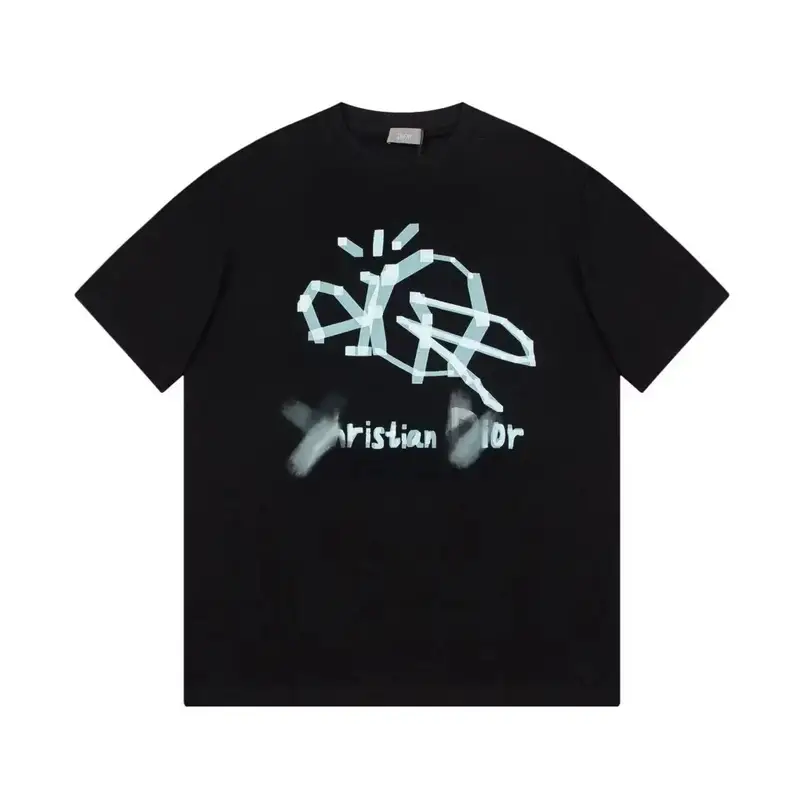 Christian Dior Atelier T-Shirt — Black Light Blue White colorway — Joyagoo Spreadsheet photo