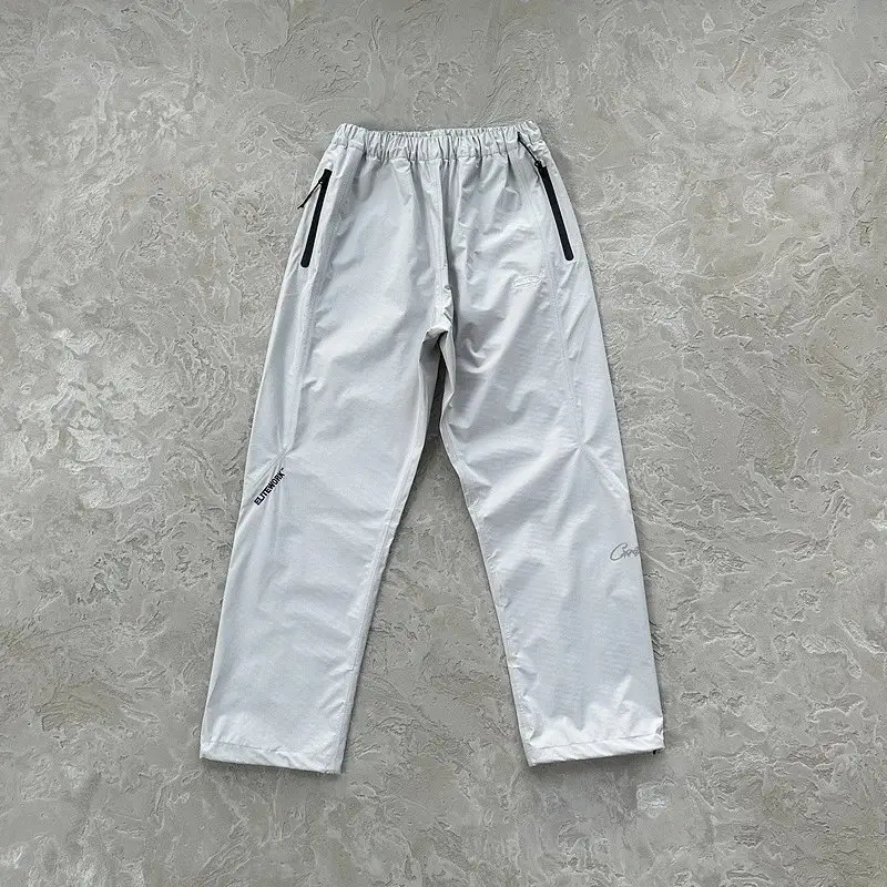 Corteiz Pink Windbreaker with Monogram on Sleeves — Grey pants colorway — Joyagoo Spreadsheet photo