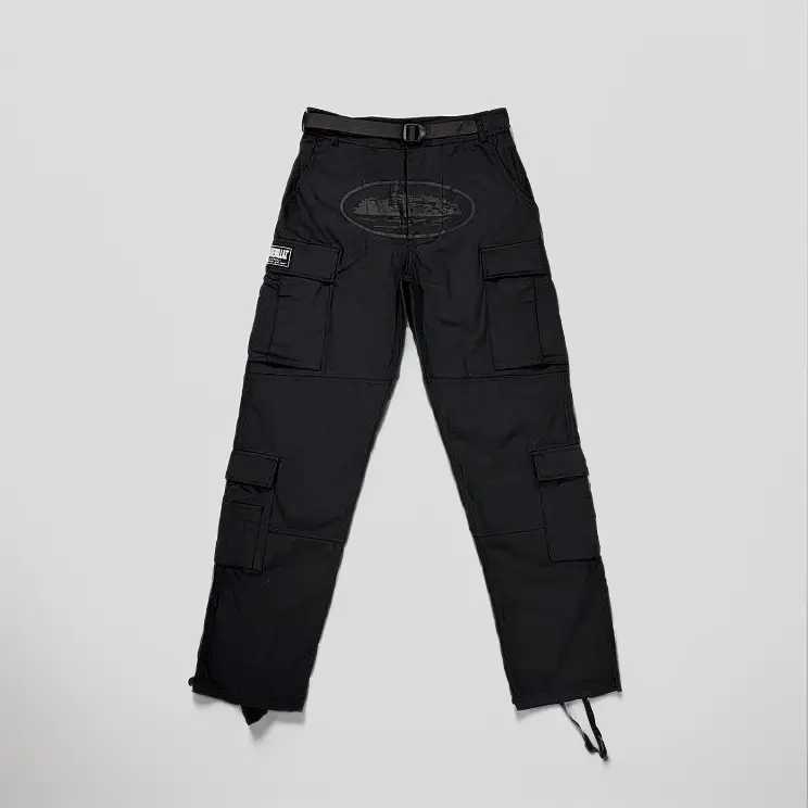 Corteiz Classic Cargo 5 Stars Black White Logo Pants — Diablo Tooling colorway — Joyagoo Spreadsheet photo