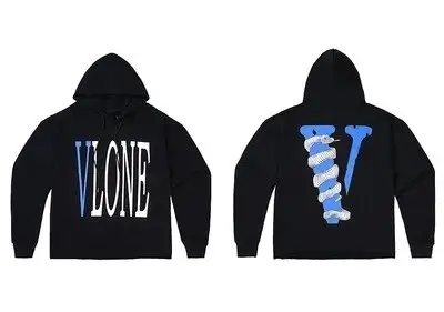 VLONE Hoodie — Vlone black blue V colorway — Joyagoo Spreadsheet photo