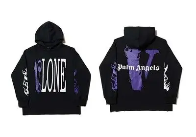 VLONE Hoodie — Co branded Black Purple V colorway — Joyagoo Spreadsheet photo