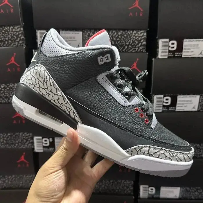 Jordan 3 Fragment Shoes — Aj3 black cement colorway — Joyagoo Spreadsheet photo