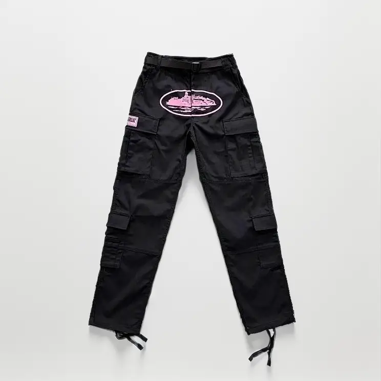 Corteiz Classic Cargo 5 Stars Black White Logo Pants — pollen patch colorway — Joyagoo Spreadsheet photo