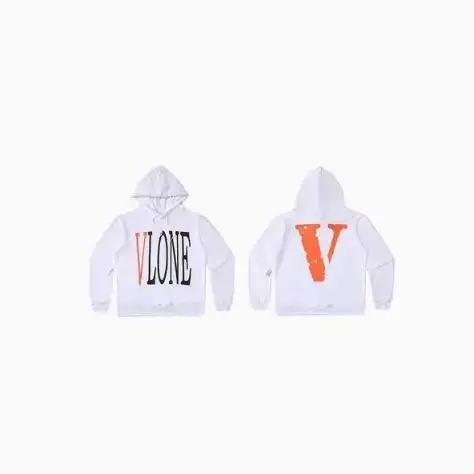 VLONE Hoodie — Vlone white orange V colorway — Joyagoo Spreadsheet photo