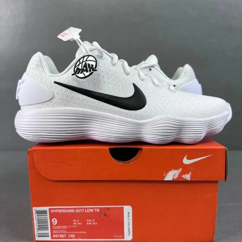 Hyperdunks Shoes — White and Black 897807-100 colorway — Joyagoo Spreadsheet photo
