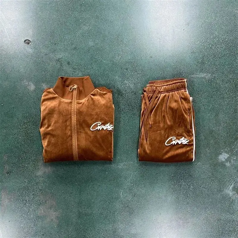 Corteiz Tracksuit Top — Brown velvet suit colorway — Joyagoo Spreadsheet photo