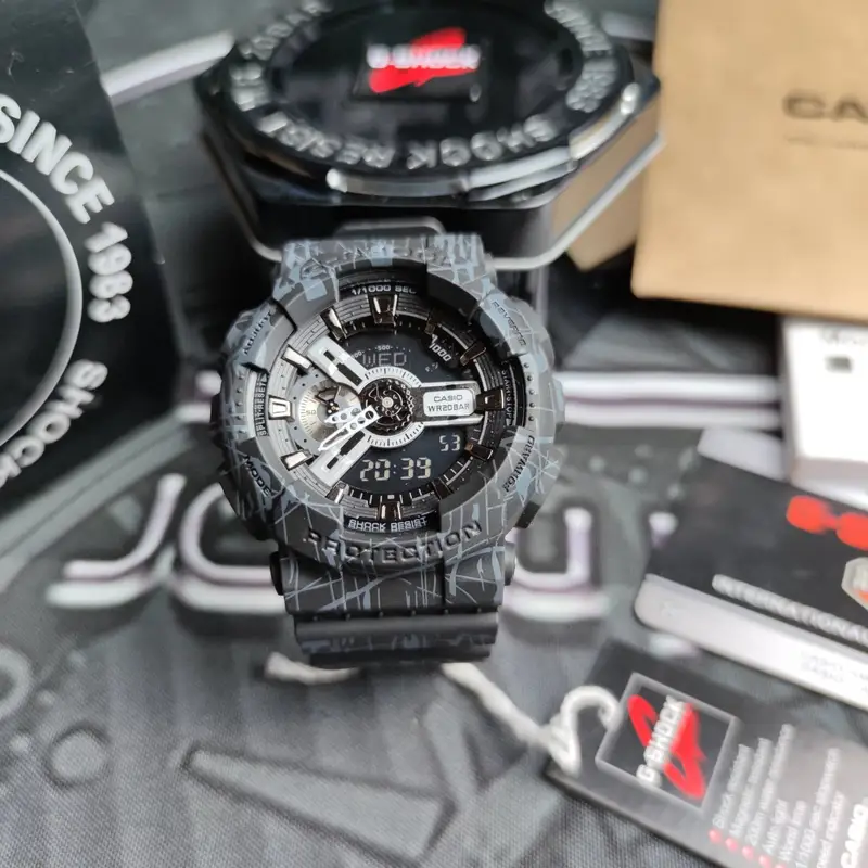G-SHOCK Casio GA-110GW-7AER Watch — Black stripe colorway — Joyagoo Spreadsheet photo