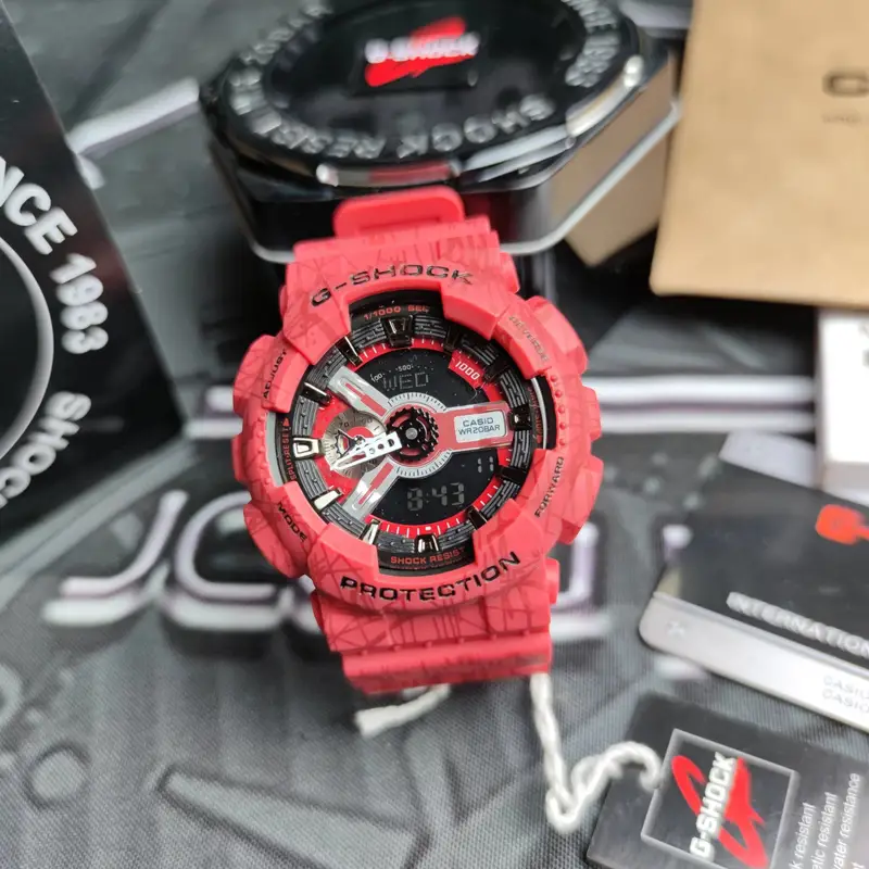 G-SHOCK Casio GA-110GW-7AER Watch — Red stripe colorway — Joyagoo Spreadsheet photo