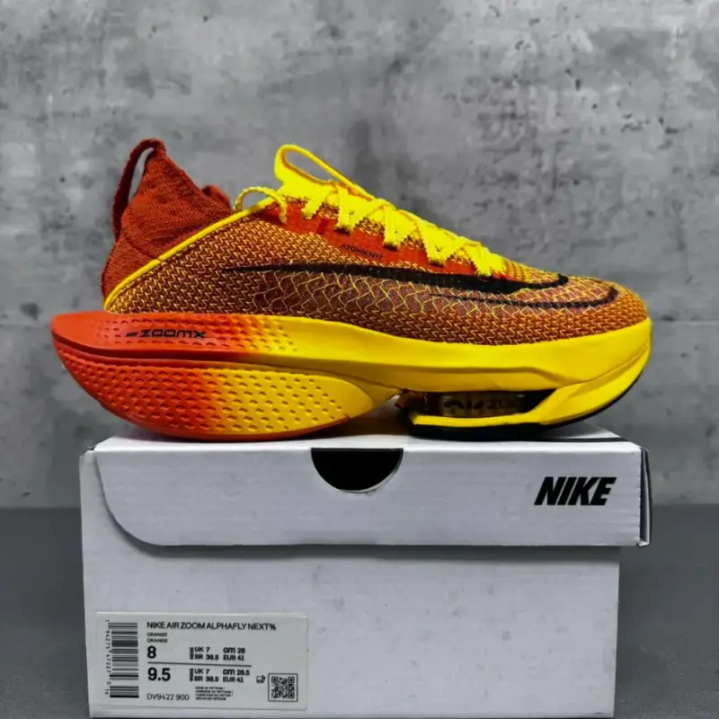 Nike Vaporfly Next% 2 — DV9422-900 orange yellow colorway — Joyagoo Spreadsheet photo