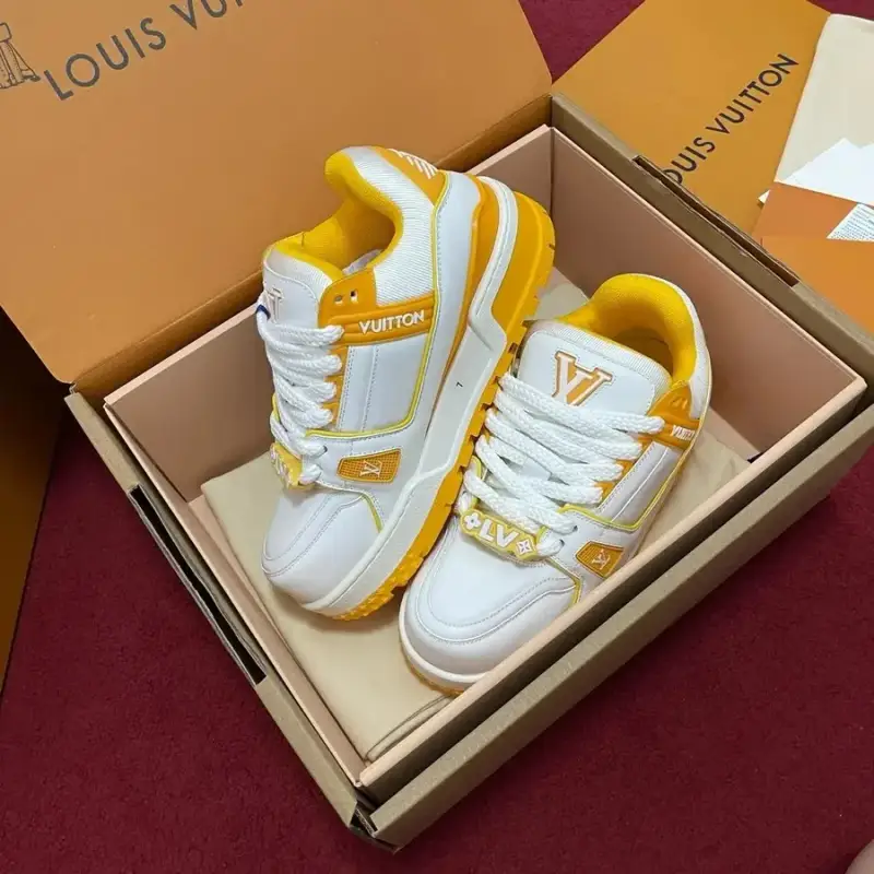 LV Trainers Maxi — White yellow colorway — Joyagoo Spreadsheet photo