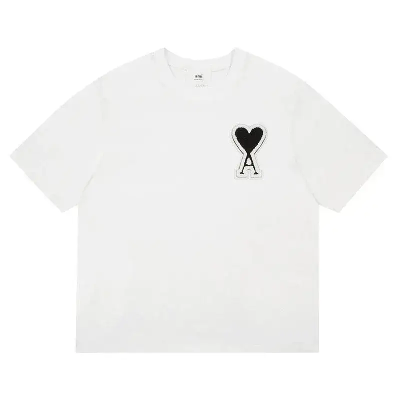 Ami Paris T-Shirts With Big Logo — White Black Heart colorway — Joyagoo Spreadsheet photo
