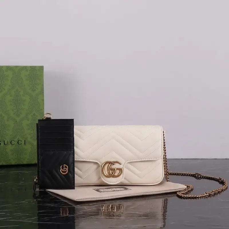 Gucci GG Marmont Bag — white bag black card colorway — Joyagoo Spreadsheet photo