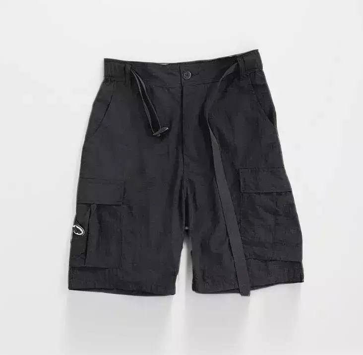 Corteiz Classic Cargo Triple Black Logo Shorts — Nylon Panties colorway — Joyagoo Spreadsheet photo