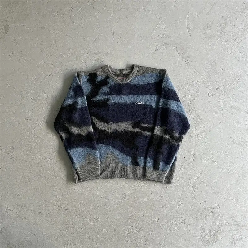 Corteiz Knit Sweater — blue camouflage sweater colorway — Joyagoo Spreadsheet photo