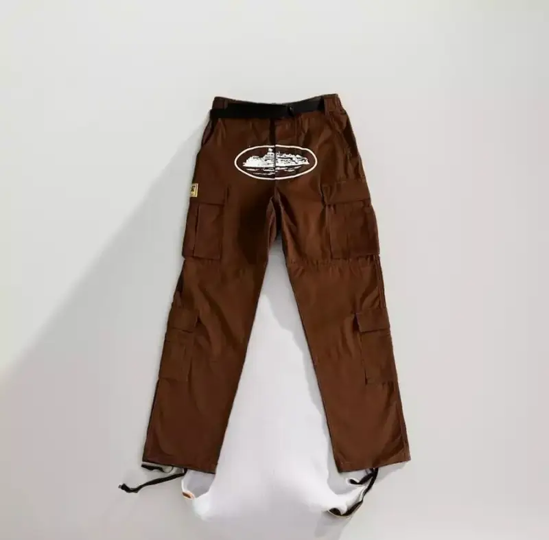 Corteiz Classic Cargo 5 Stars Black White Logo Pants — brown tooling colorway — Joyagoo Spreadsheet photo