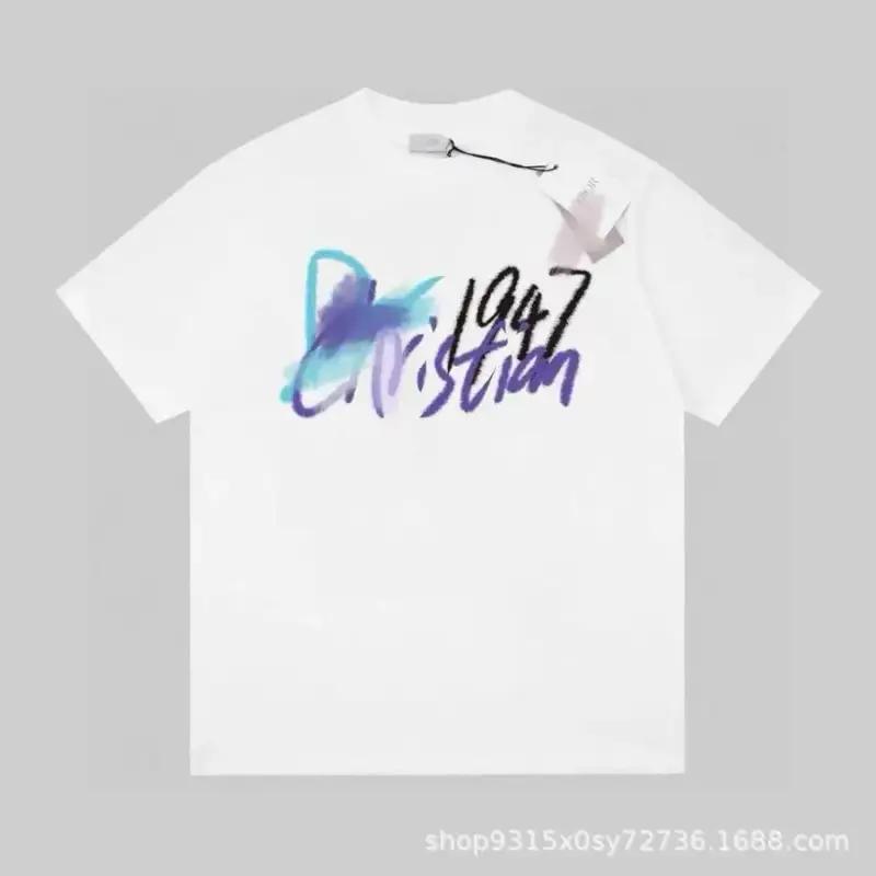 Christian Dior Atelier T-Shirt — white blue purple white colorway — Joyagoo Spreadsheet photo