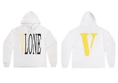 VLONE Hoodie — White Beijing Limited White Yellow V colorway — Joyagoo Spreadsheet photo