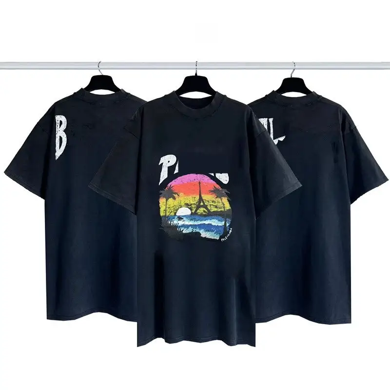 Balenciaga Tees — Coconut Tree Iron Tower Back Bat Wash Water Black 65 colorway — Joyagoo Spreadsheet photo