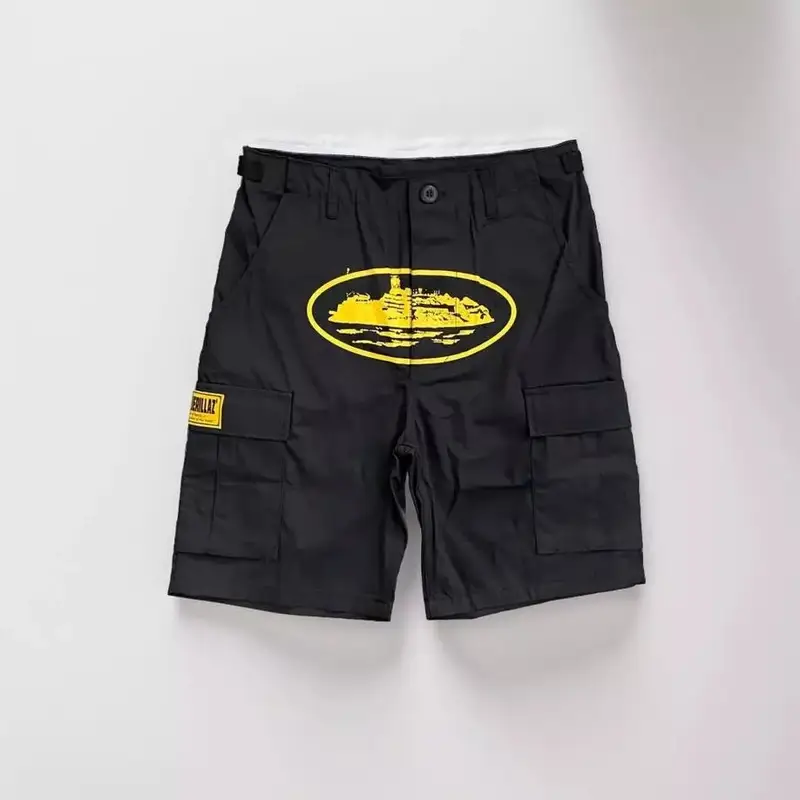 Corteiz Classic Cargo Triple Black Logo Shorts — Guerrilla Black colorway — Joyagoo Spreadsheet photo