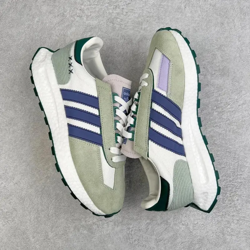 Adidas Originals Retropy E5 Shoes — Green Blue colorway — Joyagoo Spreadsheet photo