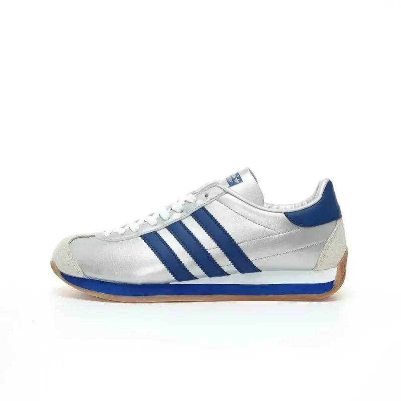 Adidas Originals Country OG Shoes — Matte Silver Royal Blue IE4230 colorway — Joyagoo Spreadsheet photo