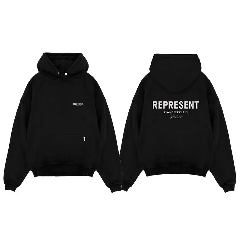 Represent Hoodie — Black white print colorway — Joyagoo Spreadsheet photo