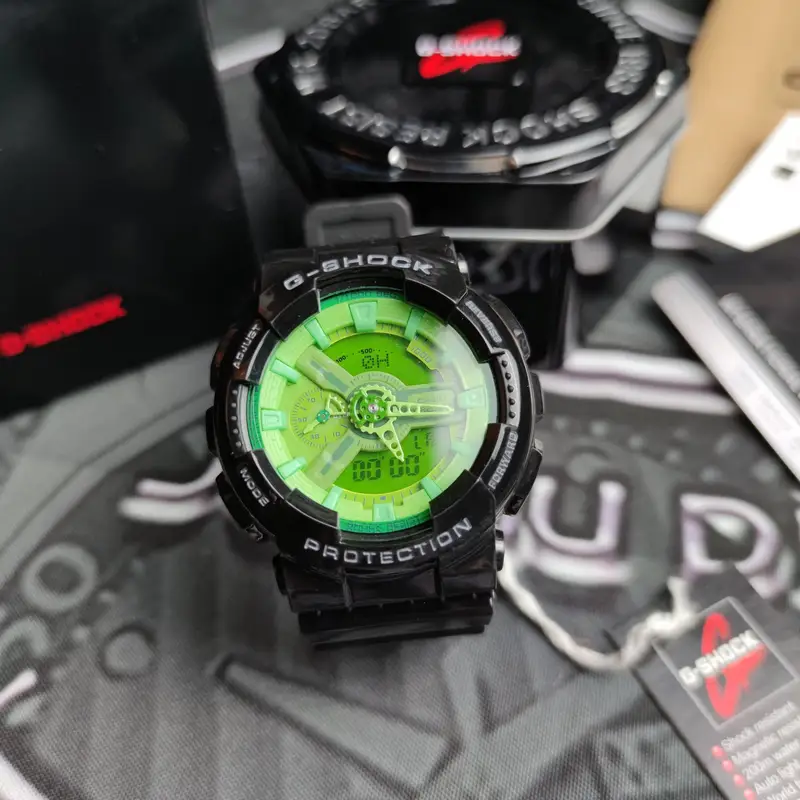 G-SHOCK Casio GA-110GW-7AER Watch — Green algae colorway — Joyagoo Spreadsheet photo
