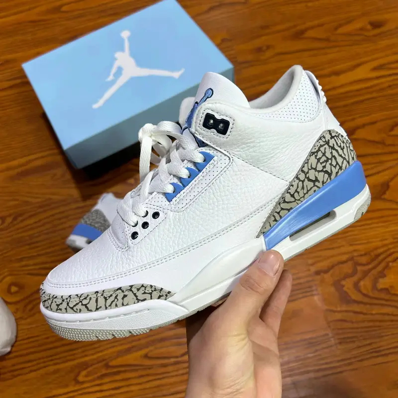 Jordan 3 Fragment Shoes — Aj3 North Carolina Blue colorway — Joyagoo Spreadsheet photo