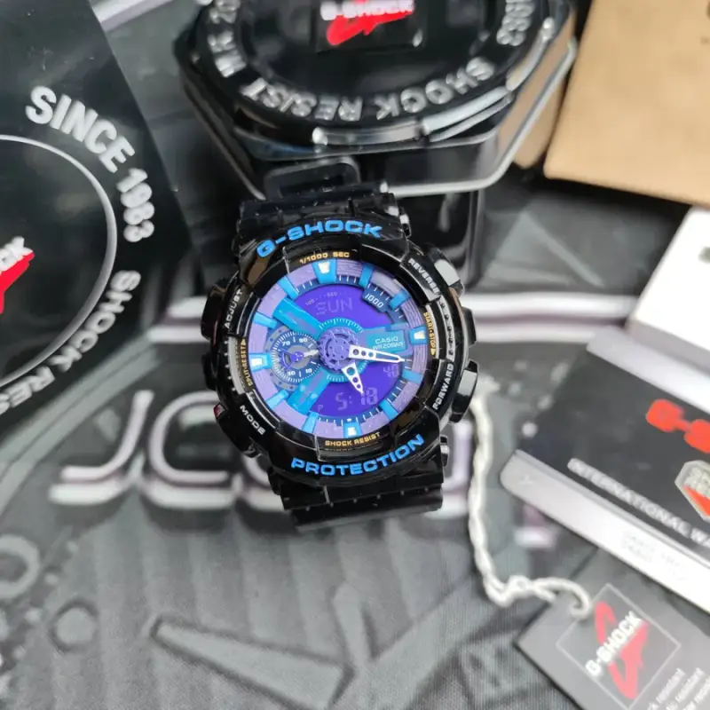 G-SHOCK Casio GA-110GW-7AER Watch — Black Blue Purple colorway — Joyagoo Spreadsheet photo