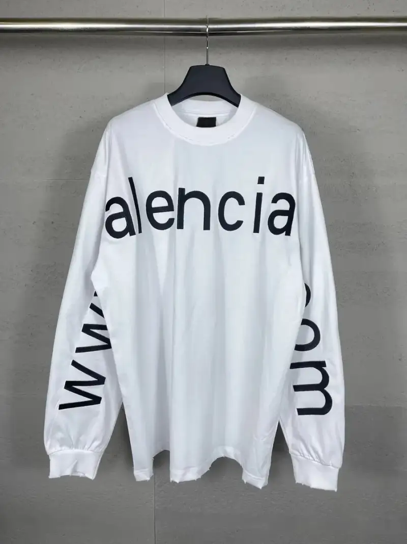 Balenciaga Text Long Sleeve — white colorway — Joyagoo Spreadsheet photo