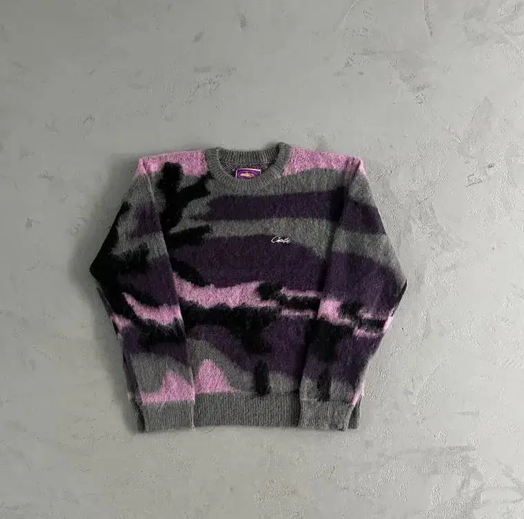 Cortiez Camo Sweater — purple colorway — Joyagoo Spreadsheet photo