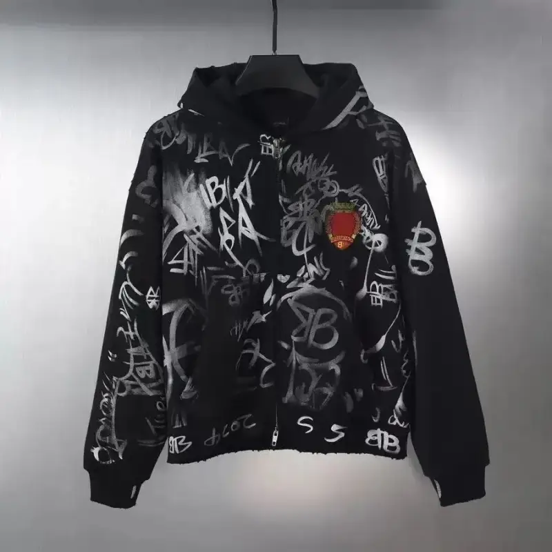 Balenciaga SS24 Graffiti Hoodie — Black colorway — Joyagoo Spreadsheet photo
