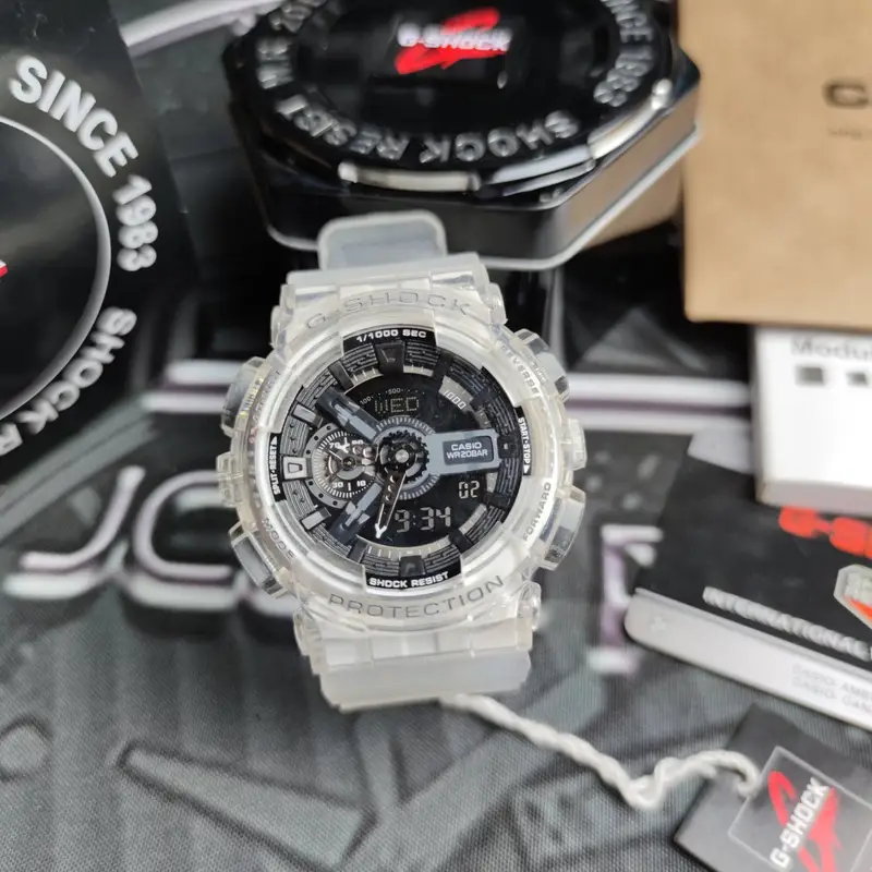 G-SHOCK Casio GA-110GW-7AER Watch — Transparent black colorway — Joyagoo Spreadsheet photo