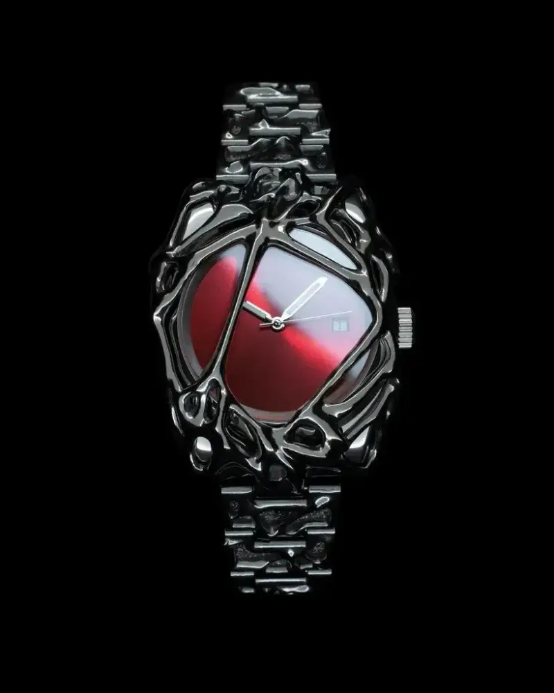 Kiosk Watch — Psychedelic Red [Send Sterling Silver Cu colorway — Joyagoo Spreadsheet photo