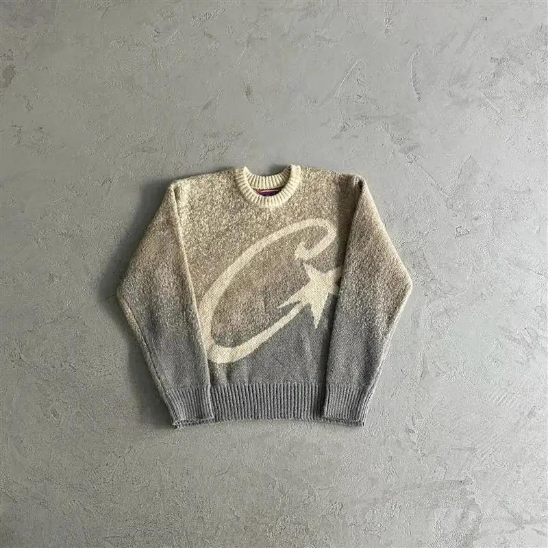 Corteiz Knit Sweater — Yellow Grey Gradient C- Star Sweater colorway — Joyagoo Spreadsheet photo