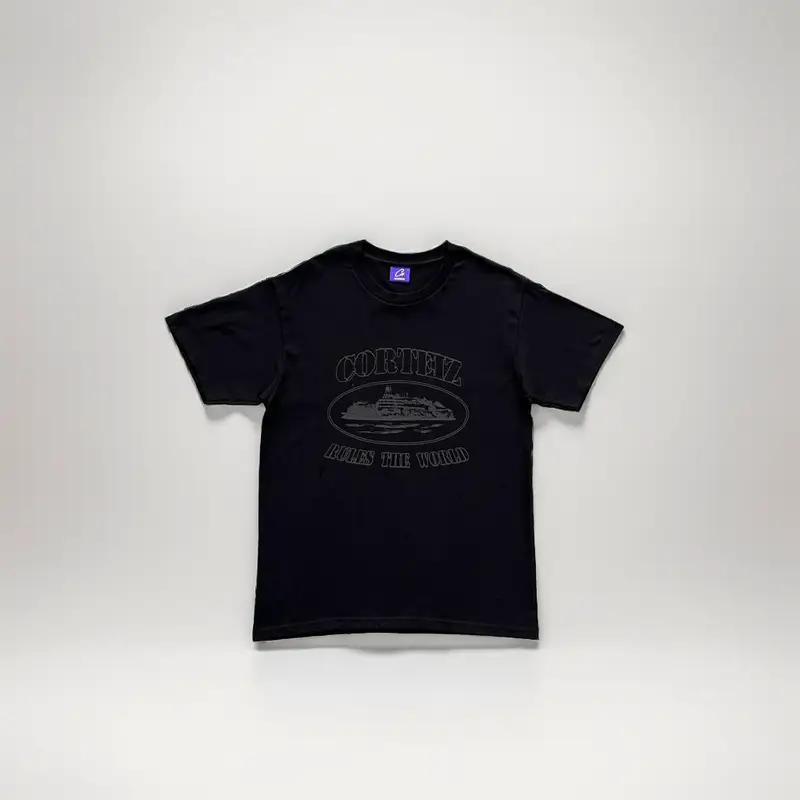 Corteiz Tee — Rules World Black colorway — Joyagoo Spreadsheet photo