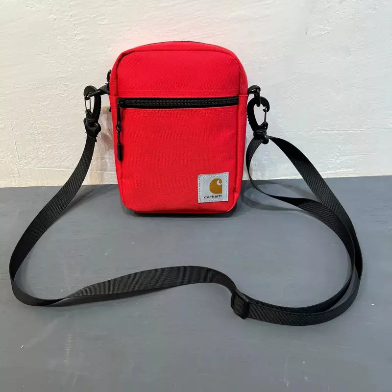 Carhartt Square Shoulder Bag — Card word zipper messenger bag red colorway — Joyagoo Spreadsheet photo