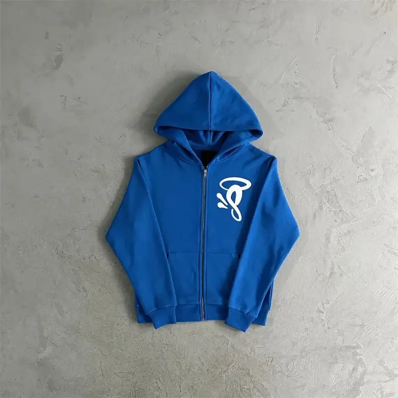 Syna Zip Hoodie in Blue CW — royal blue colorway — Joyagoo Spreadsheet photo