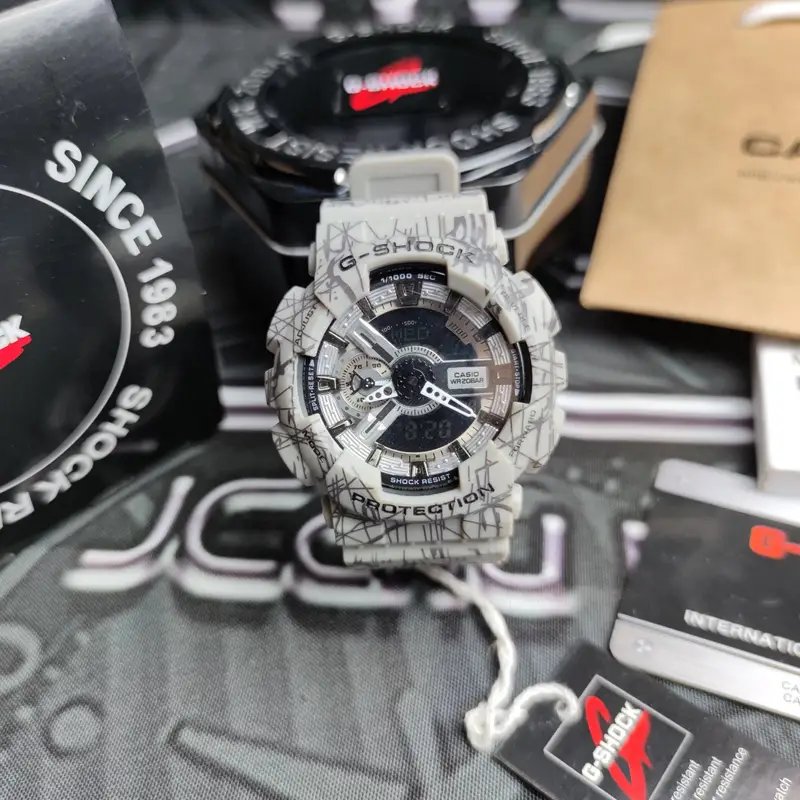 G-SHOCK Casio GA-110GW-7AER Watch — Gray stripe colorway — Joyagoo Spreadsheet photo